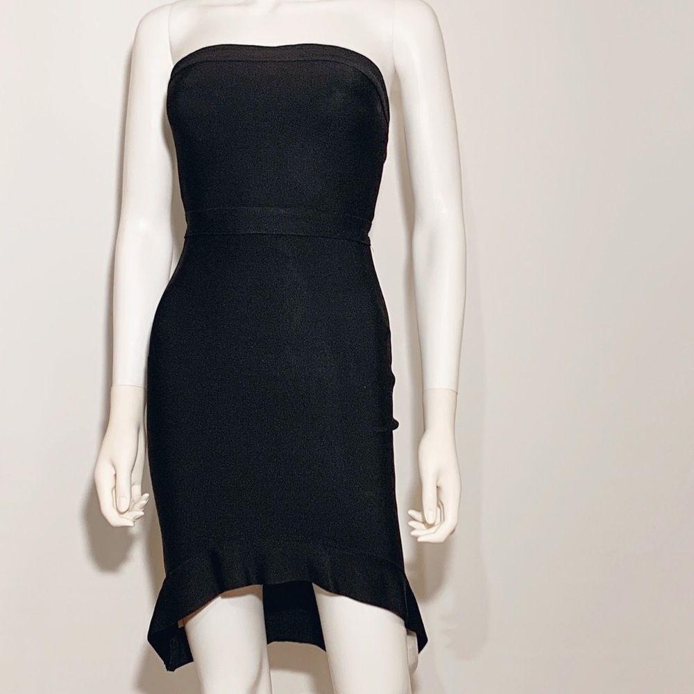 Mistress Rocks LA Strapless Black Bodycon